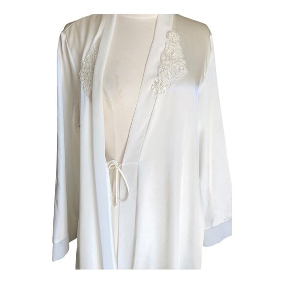 Vintage 1990's Cato Unique Polyester Long Sleeve Sexy Boudoir Robe Medium - Picture 12 of 16